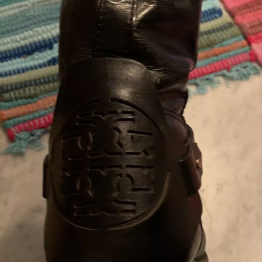Tory Burch Black Leather Boots Sz 11